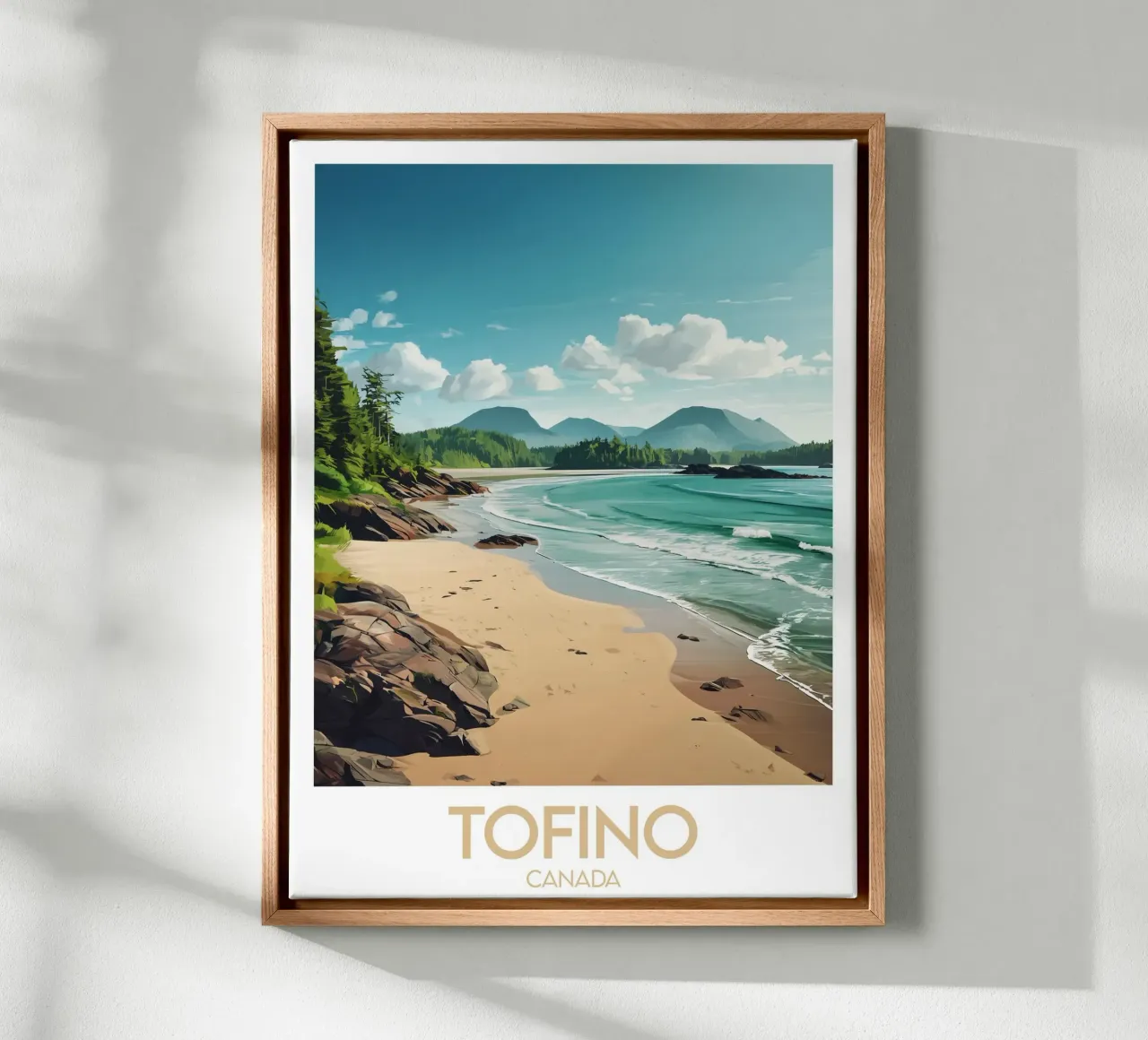 Verkeer Tofino canvas met Baklijst van Frame the World