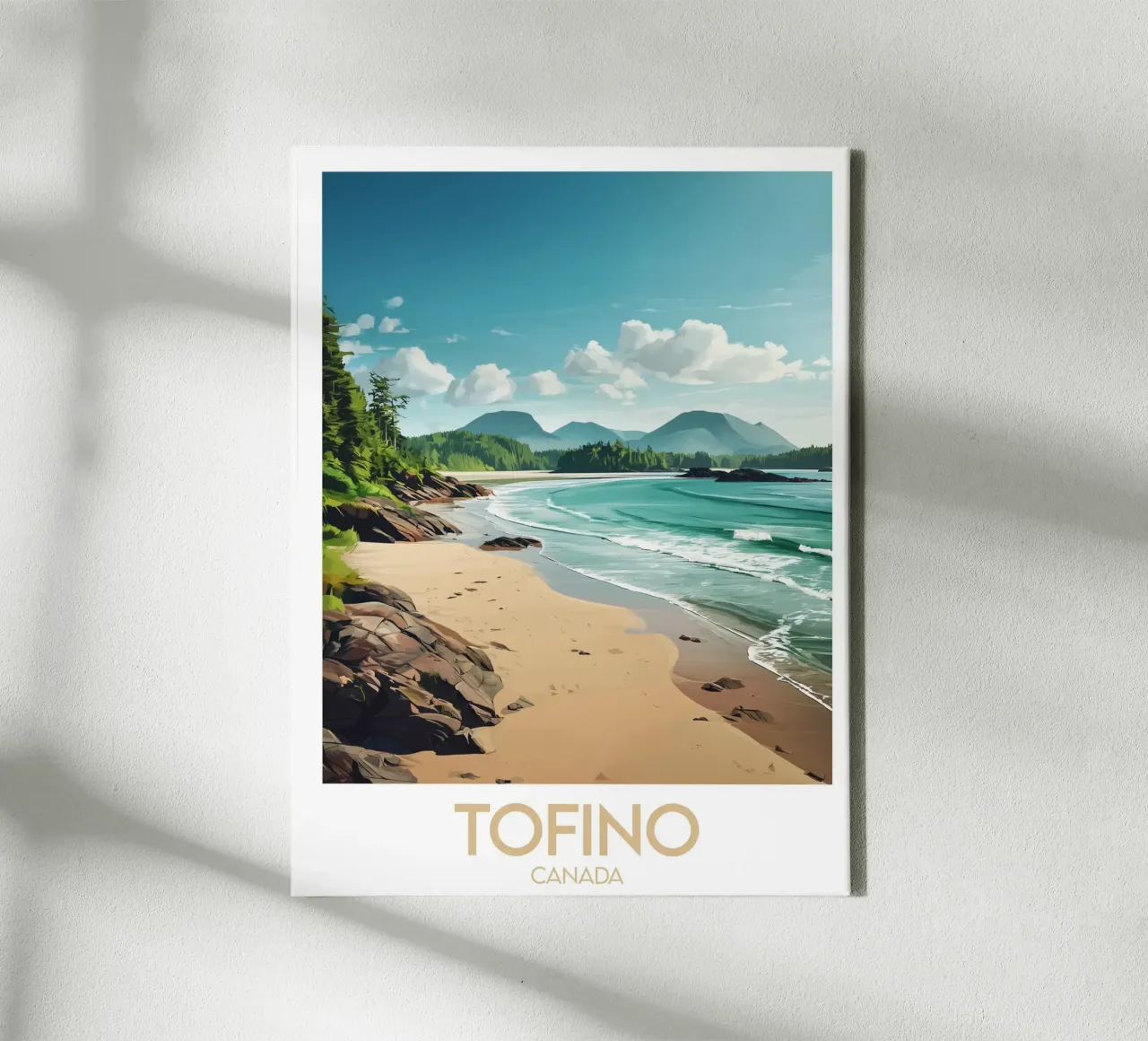 Verkeer Tofino canvas met Baklijst van Frame the World