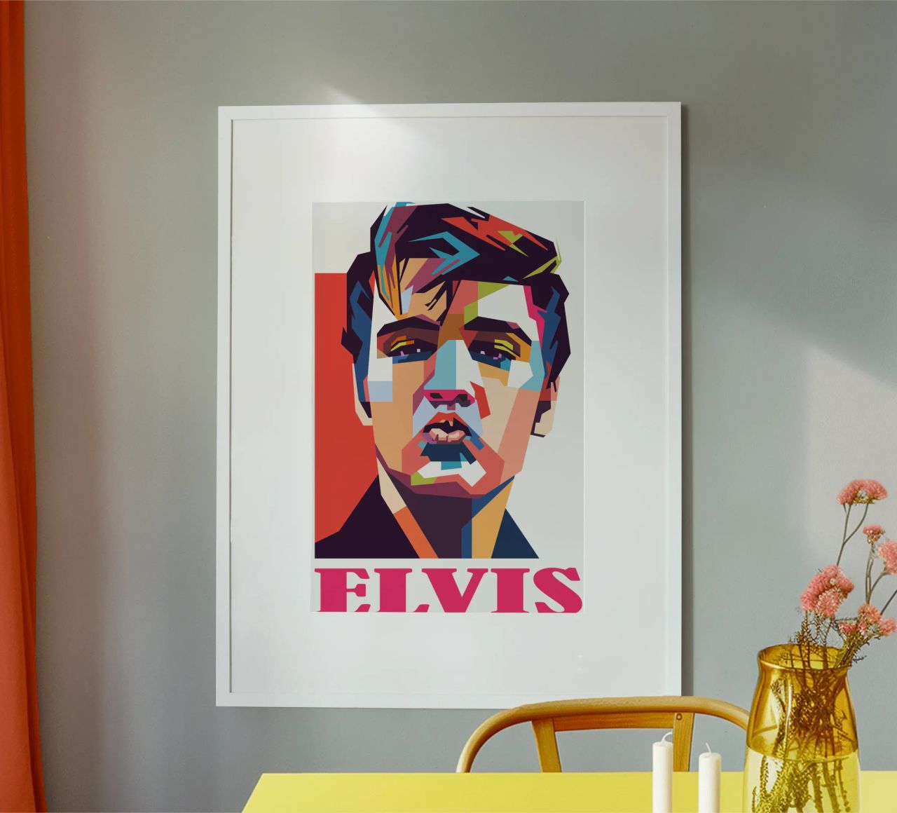 Elvis Presley art poster by Hantamrata