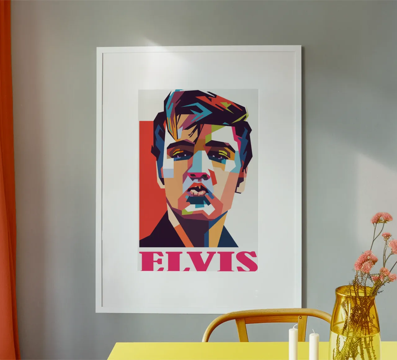 Elvis Presley art poster by Hantamrata