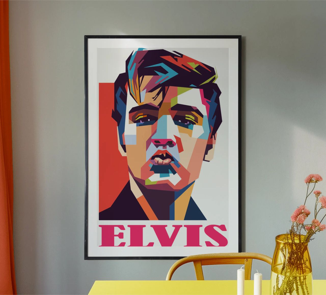 Elvis Presley art poster by Hantamrata