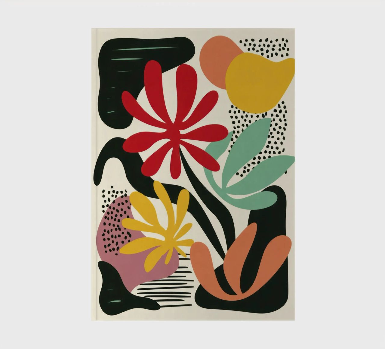 Découpage botanique moderne dans une palette de couleurs rétro carnet de notes de Modern Muse