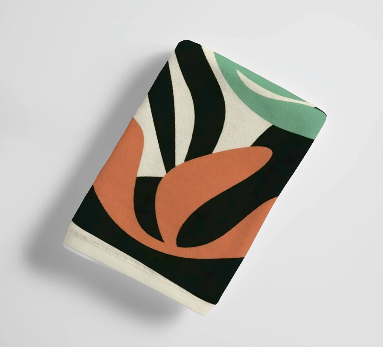 Découpage botanique moderne dans une palette de couleurs rétro serviette de bain de Modern Muse