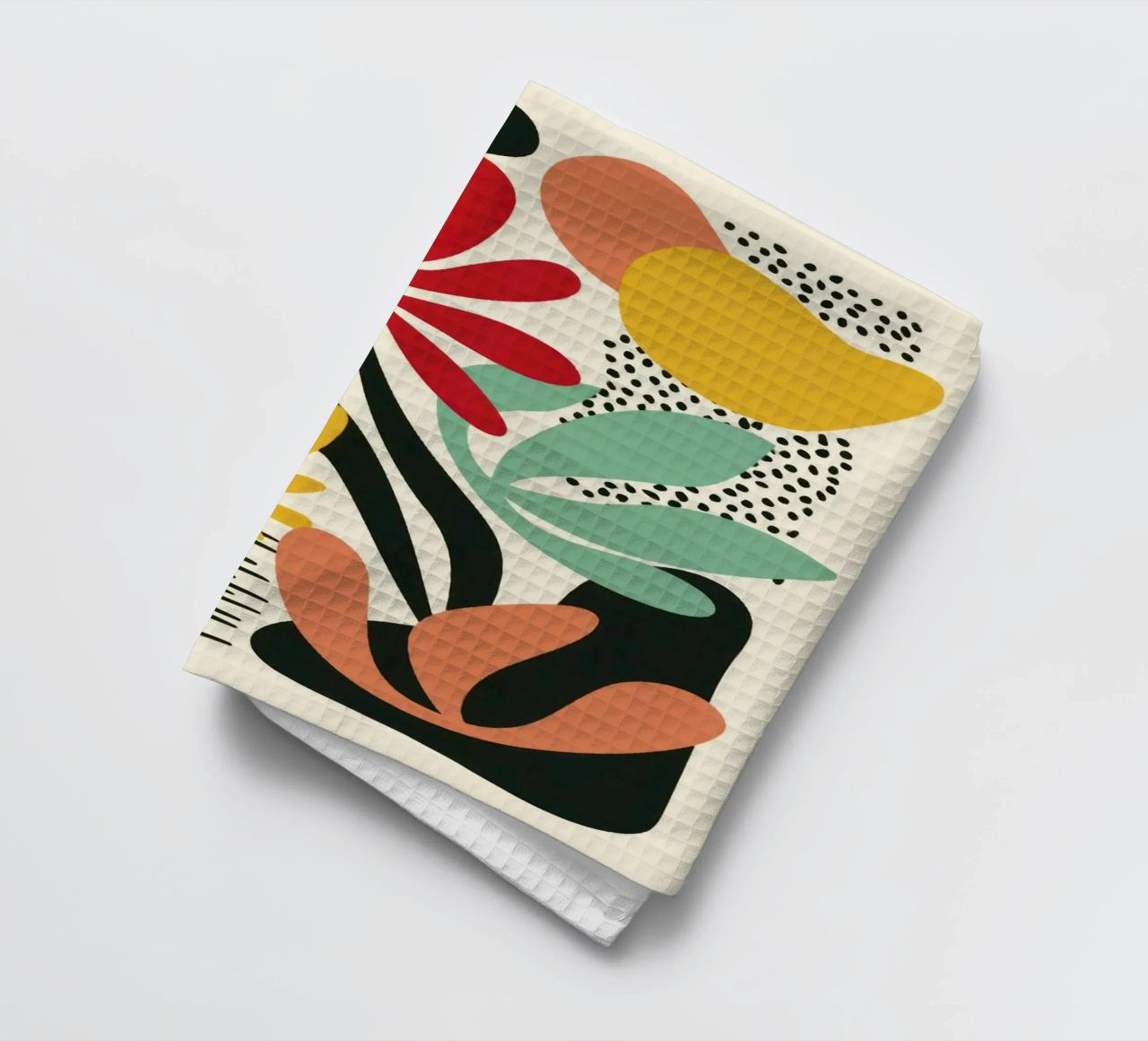 Découpage botanique moderne dans une palette de couleurs rétro torchon de Modern Muse