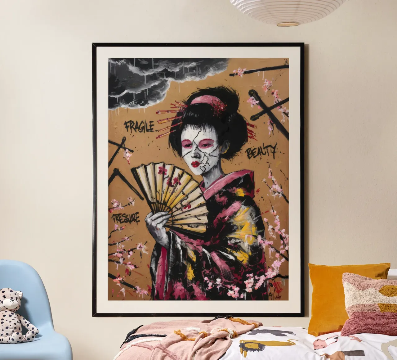Il mito della bellezza della rabbia poster con telaio in alluminio da Muse Fragments