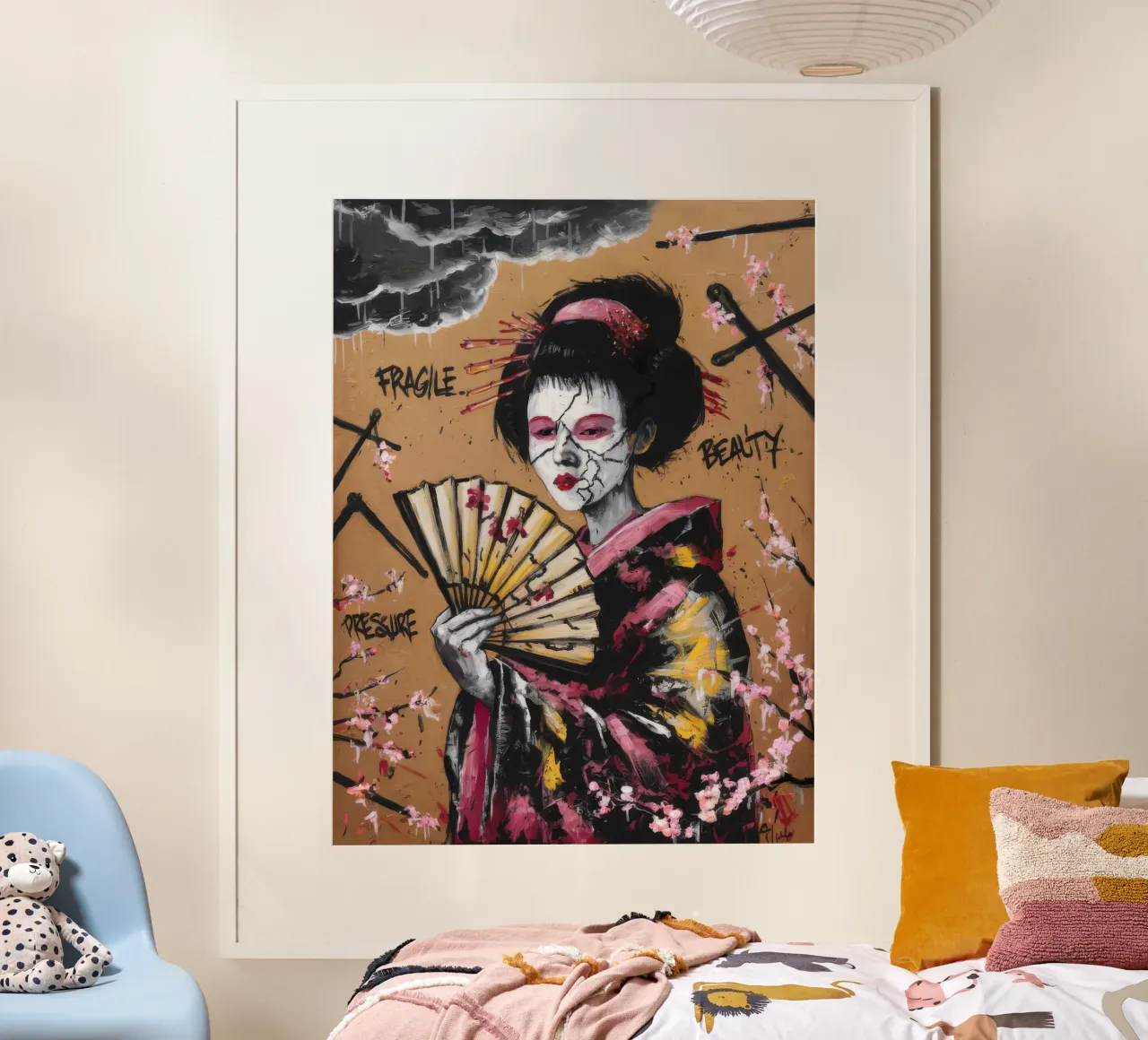 Il mito della bellezza della rabbia poster con telaio in alluminio da Muse Fragments