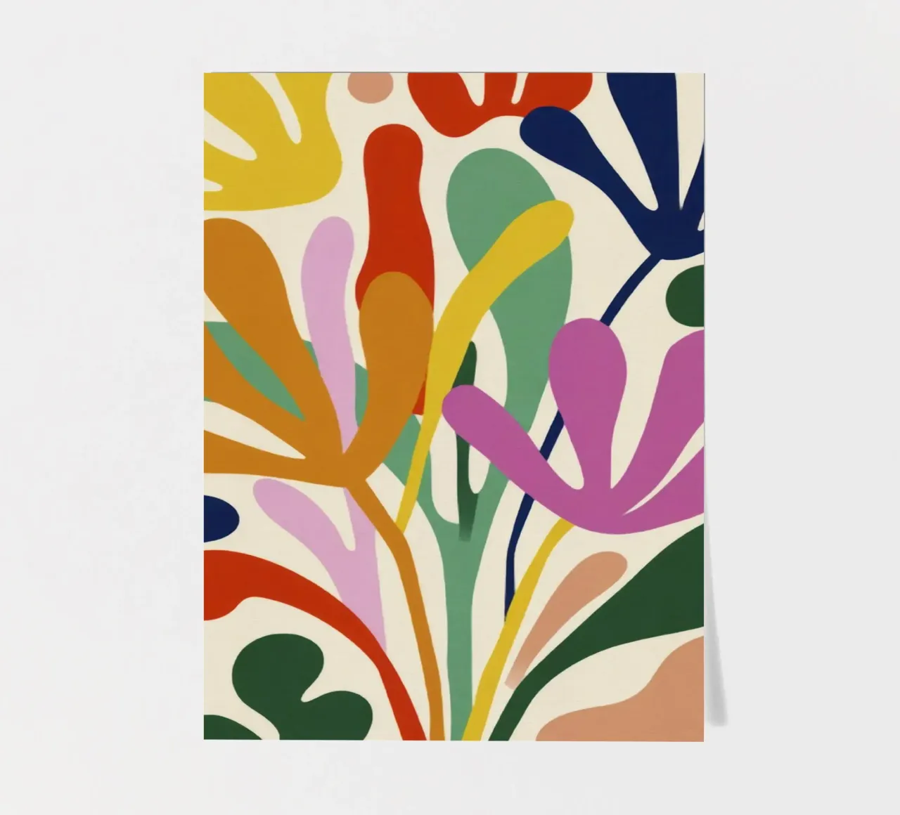 Moderner botanischer Ausschnitt in Retro-Farbpalette Stickerbogen von Modern Muse