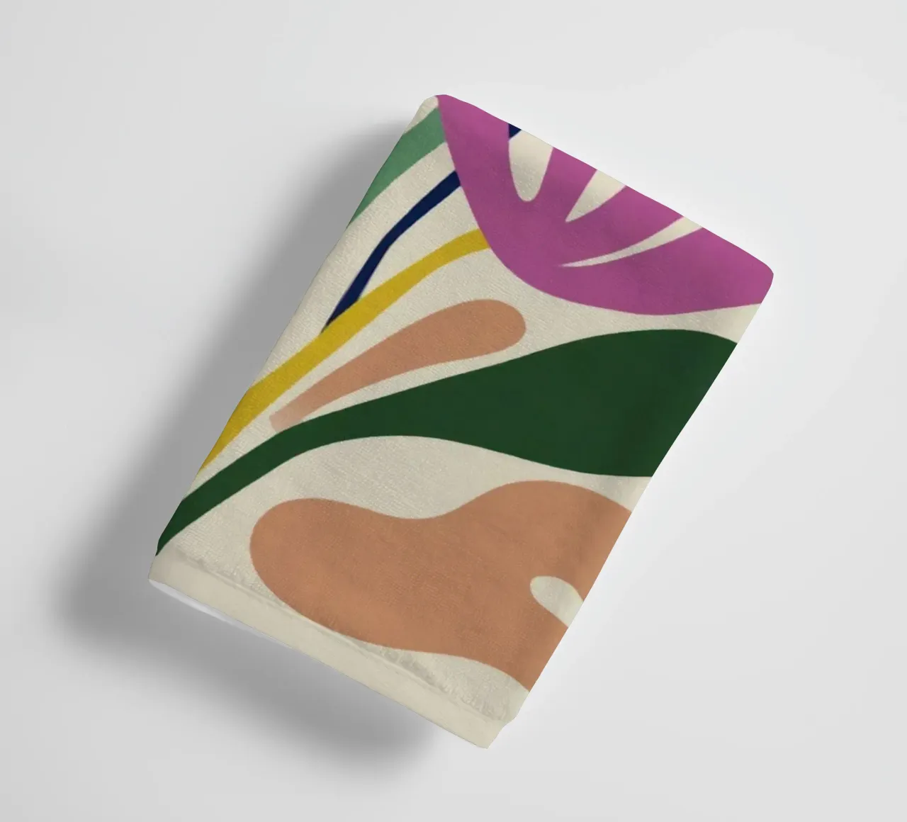 Moderner botanischer Ausschnitt in Retro-Farbpalette Handtuch von Modern Muse