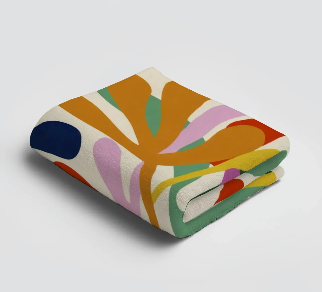 Moderner botanischer Ausschnitt in Retro-Farbpalette Handtuch von Modern Muse