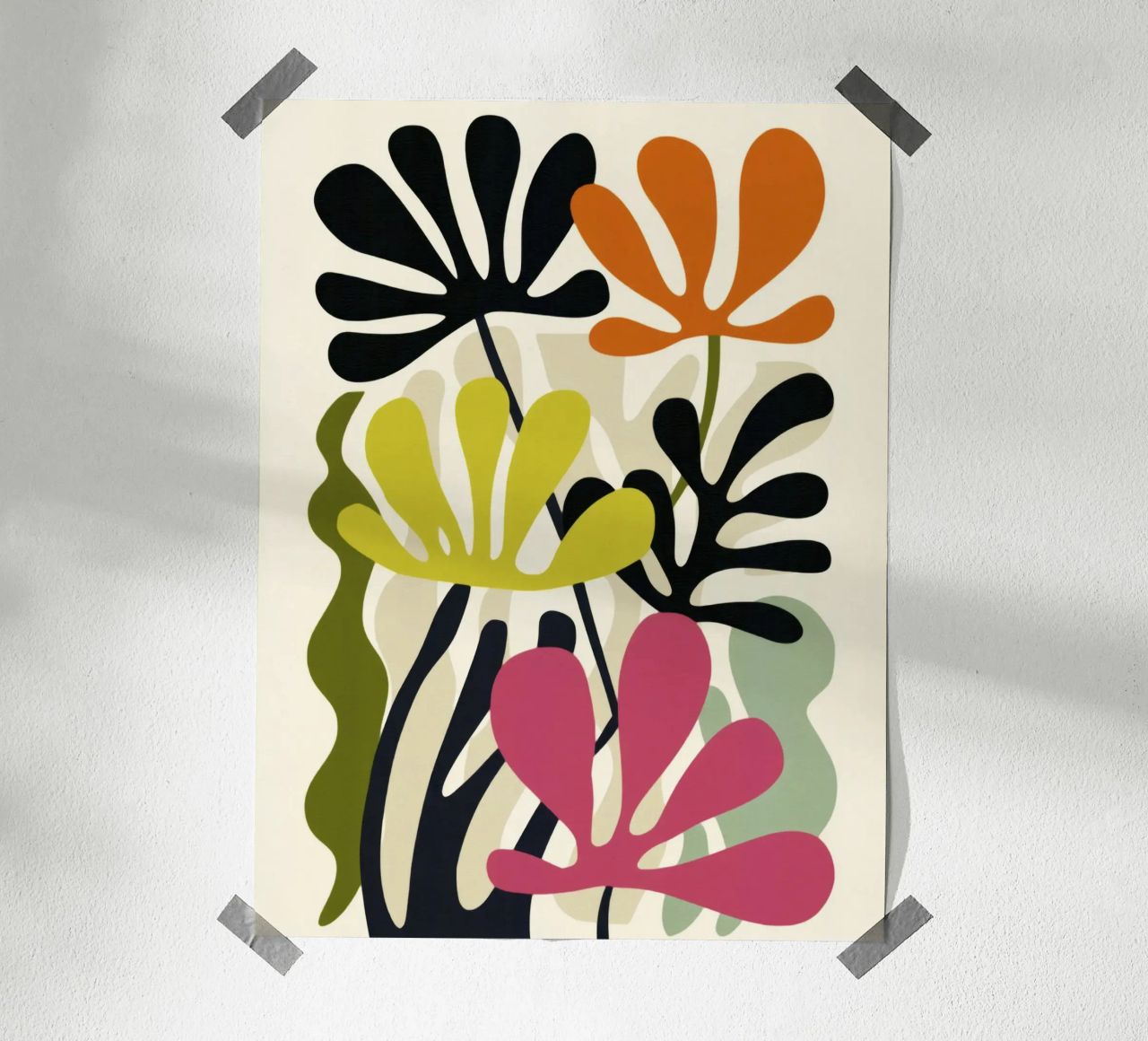 Formes abstraites du jardin - Art botanique moderne et rétro poster de Modern Muse