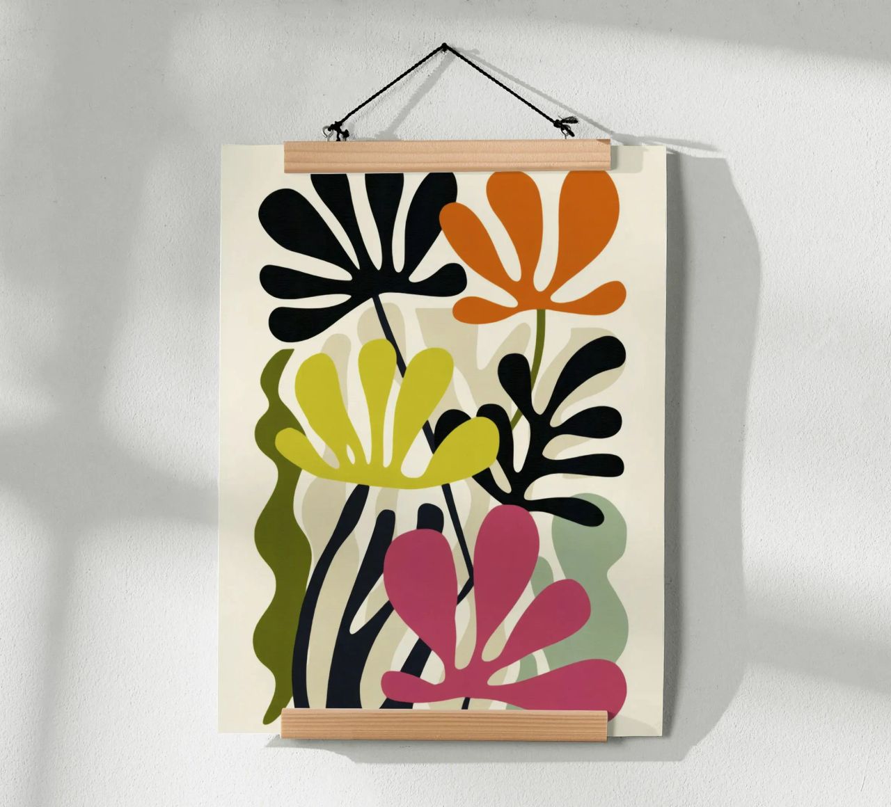 Formes abstraites du jardin - Art botanique moderne et rétro poster de Modern Muse