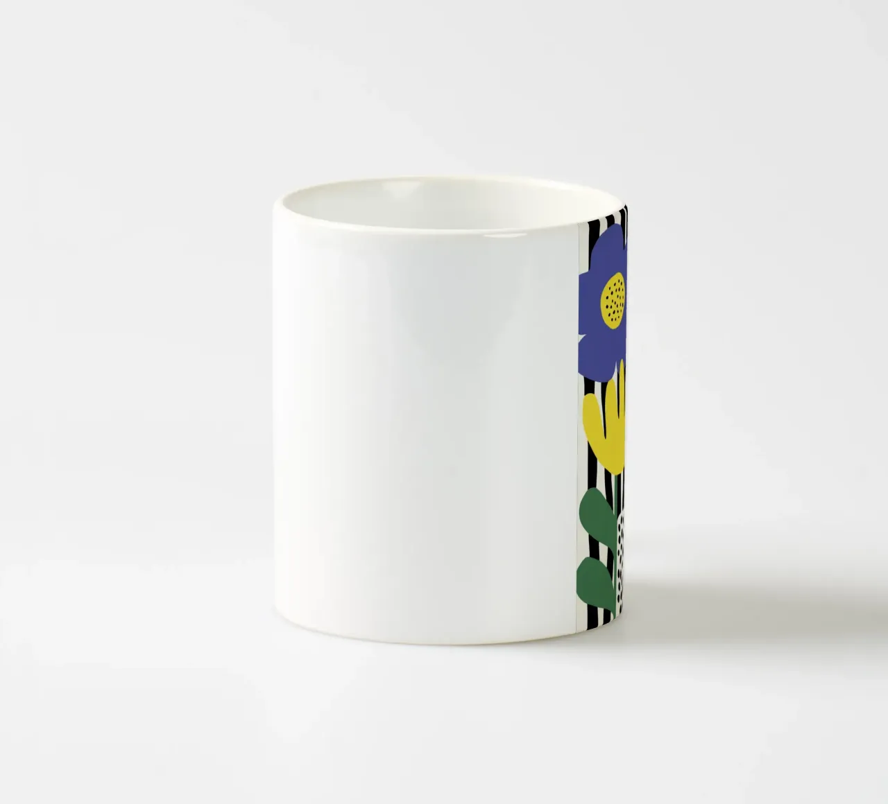 Abstract Botanisch Knipsel - Mid-Century Kunstdruk keramische mok van Modern Muse