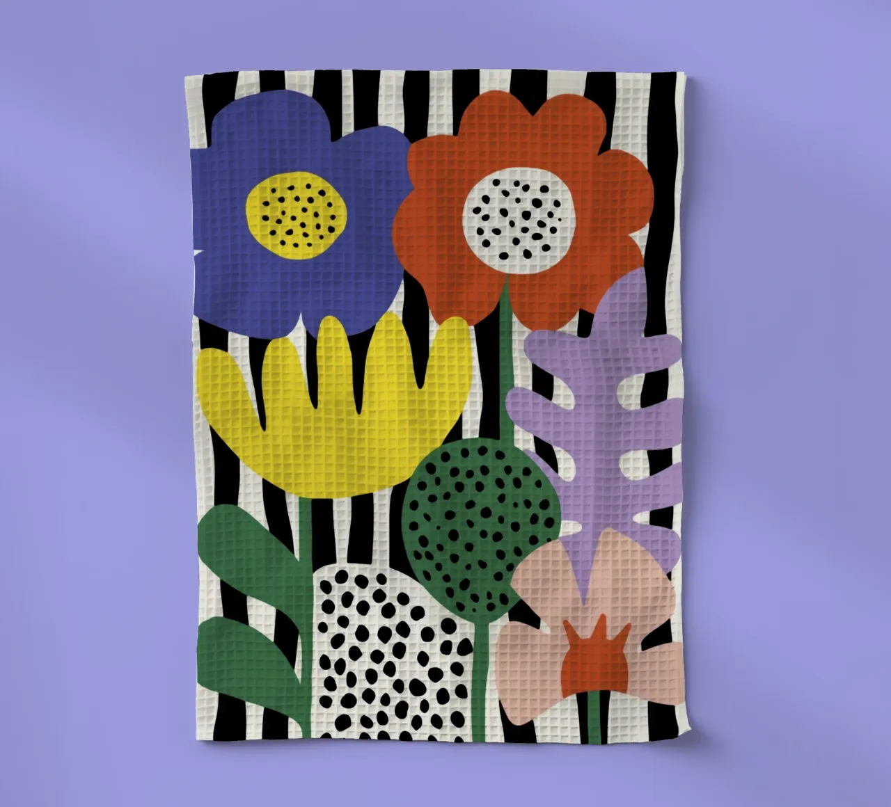 Abstract Botanisch Knipsel - Mid-Century Kunstdruk theedoek van Modern Muse