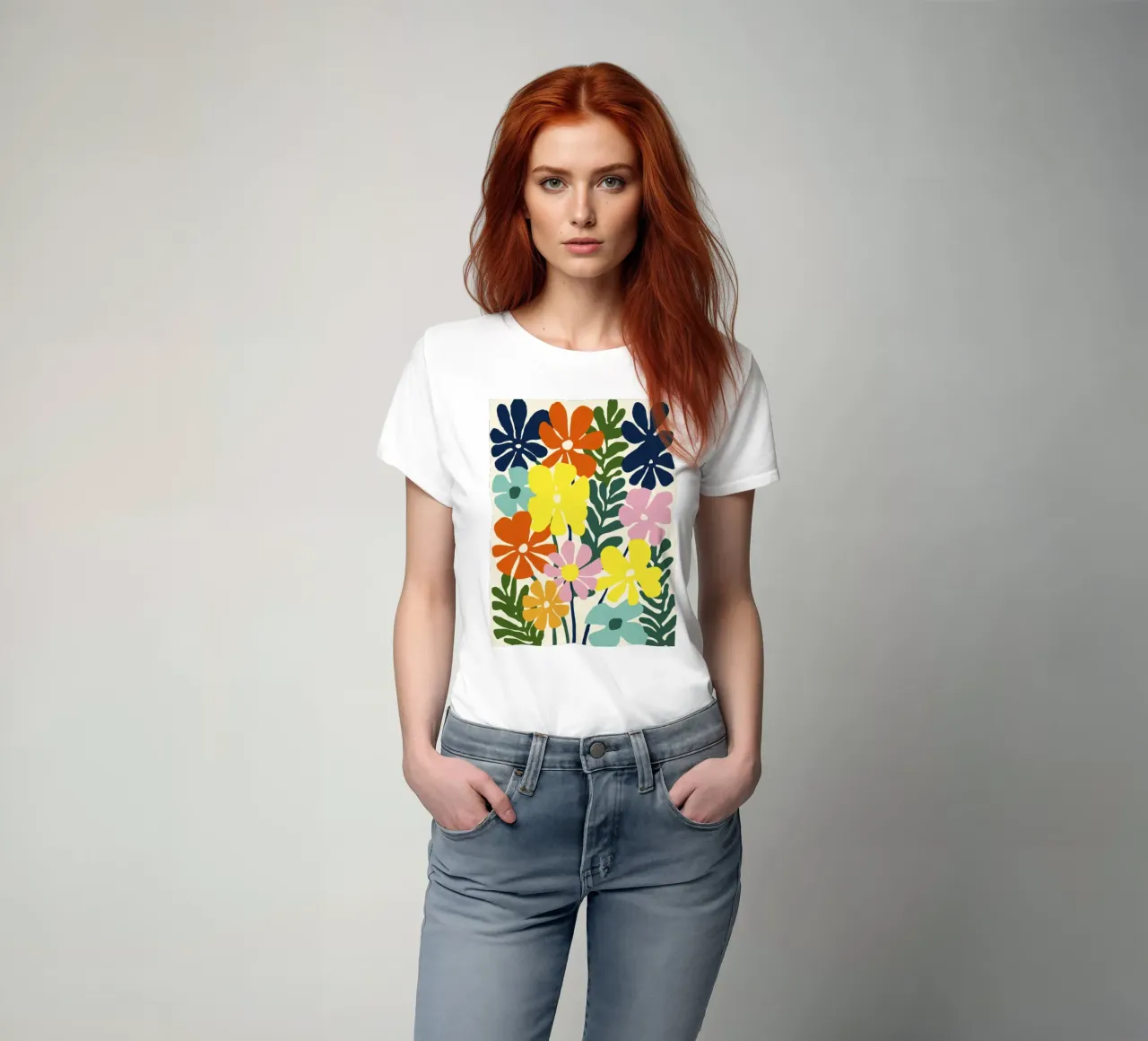 Forme botaniche astratte in un mix di colori retrò t-shirt da Modern Muse