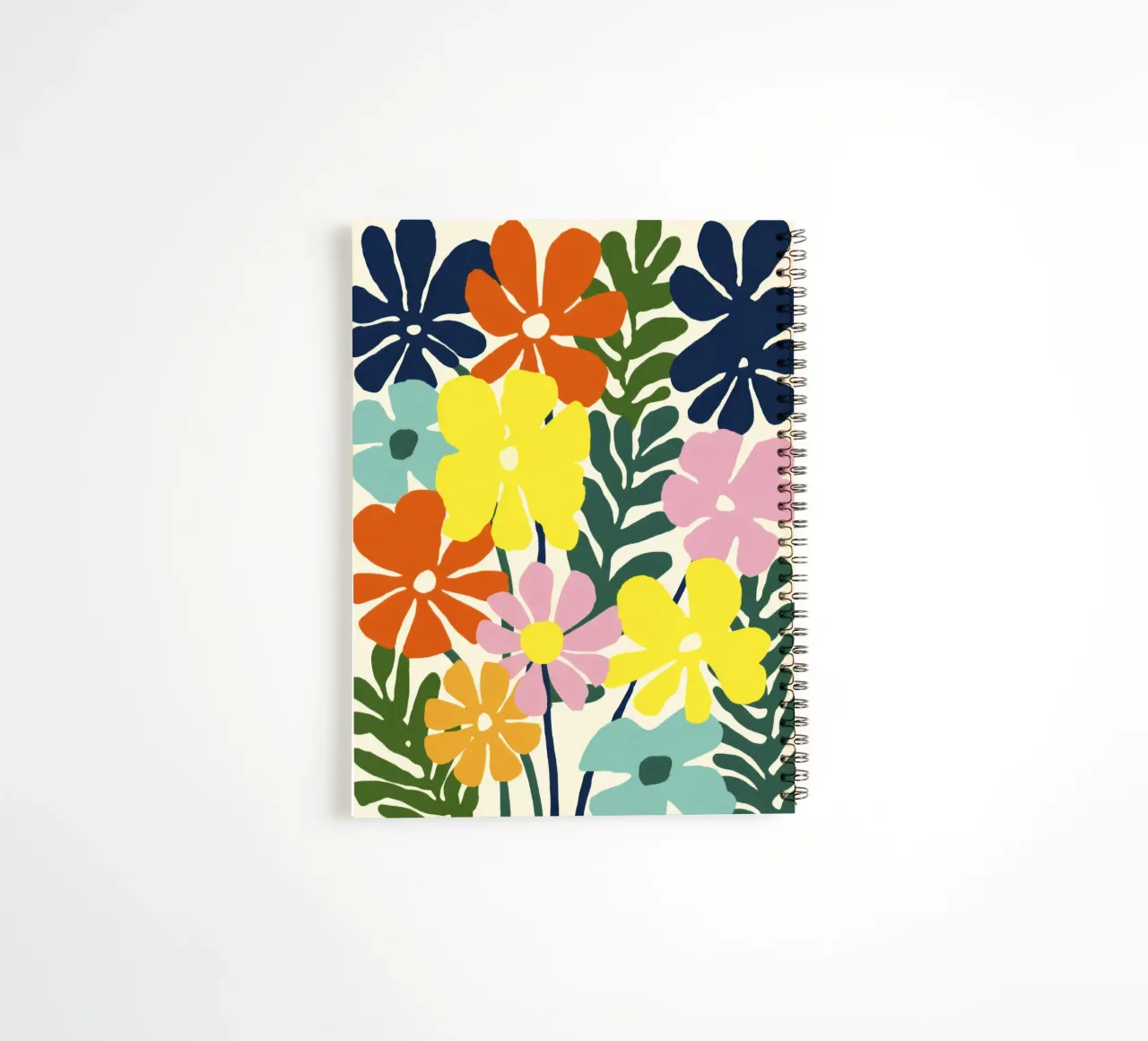 Forme botaniche astratte in un mix di colori retrò diario ad anelli da Modern Muse