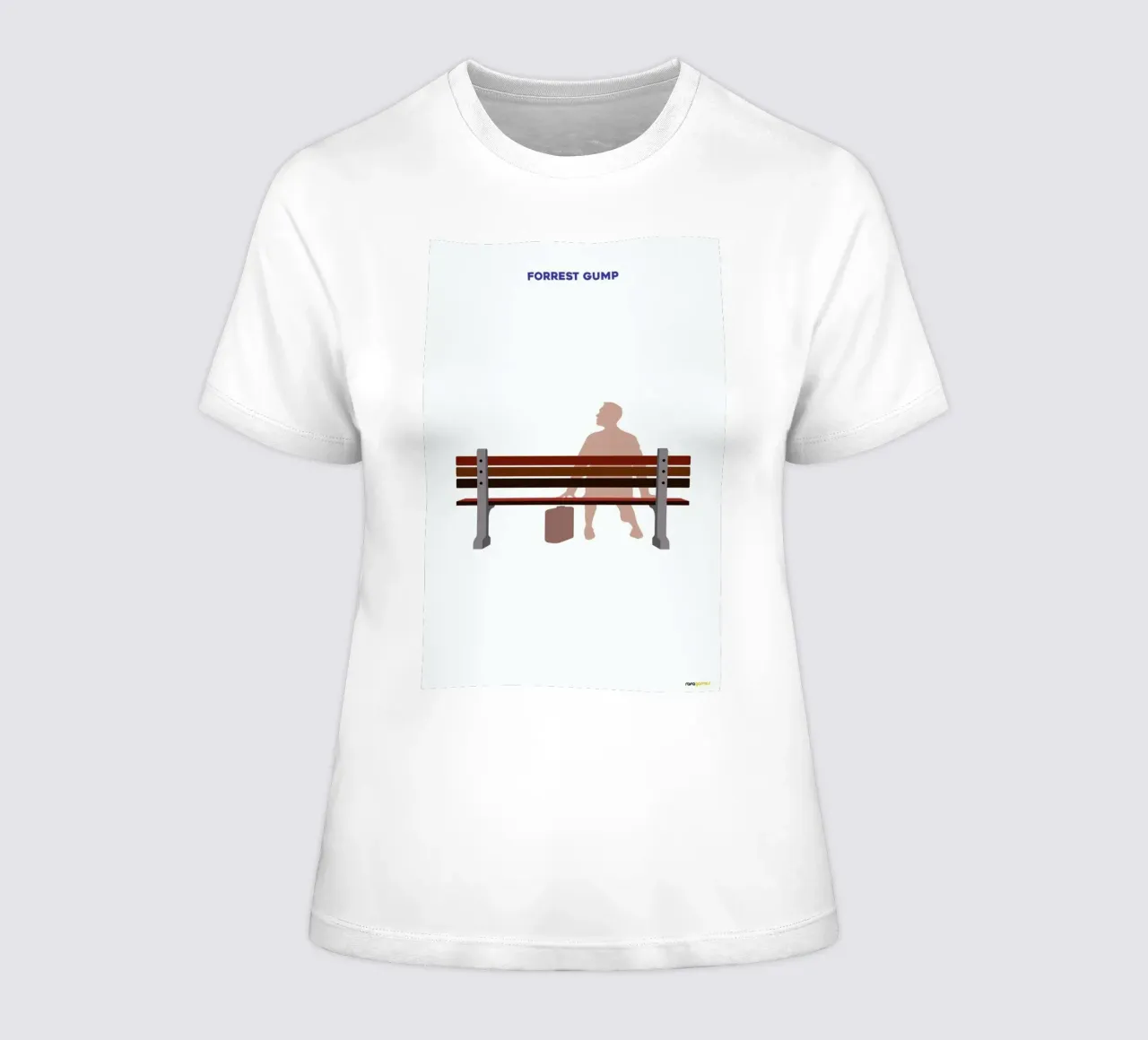 Forrest Gump women's fitted t-shirt by Rafa Gomes