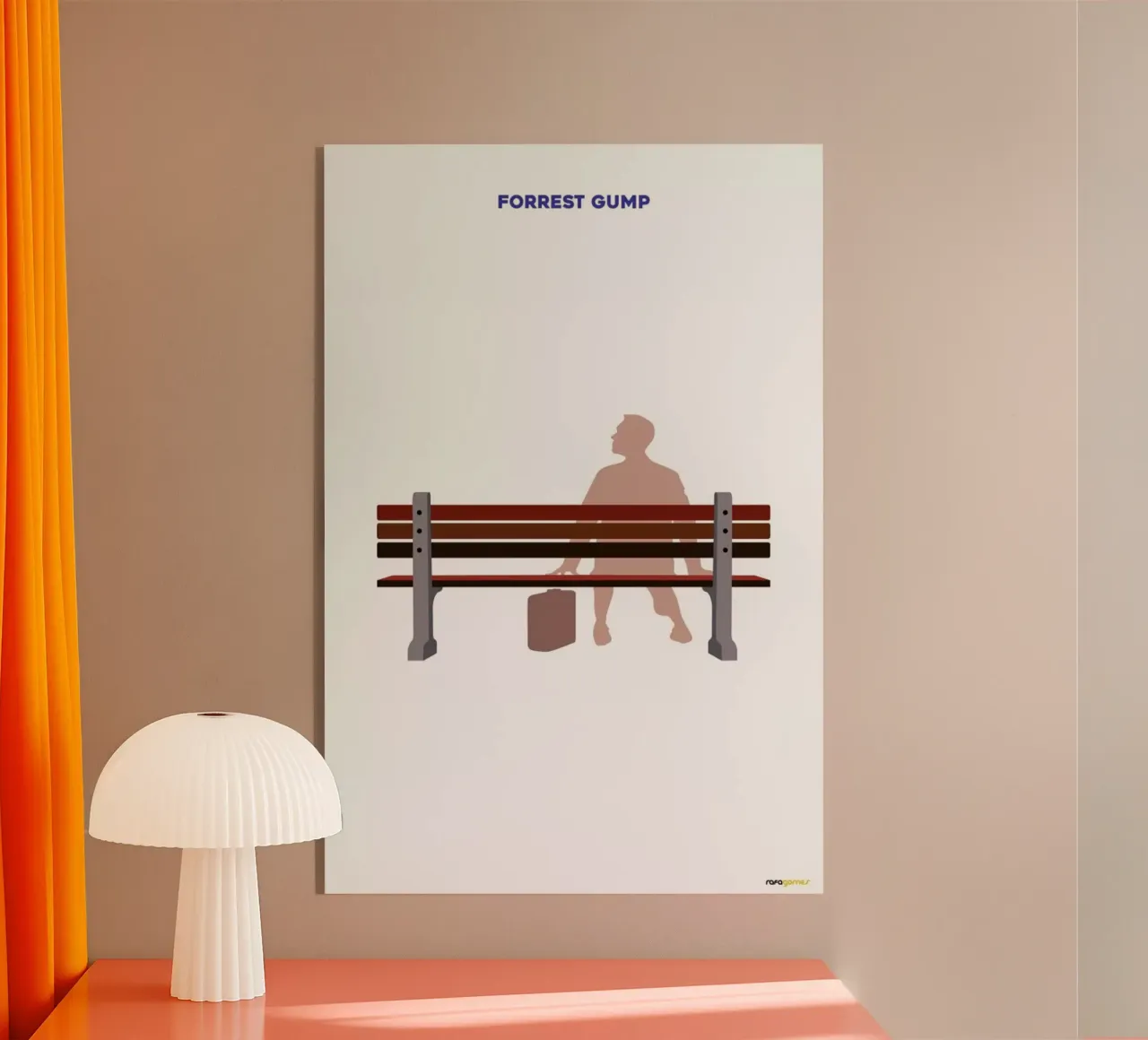 Forrest Gump plexiglass da Rafa Gomes