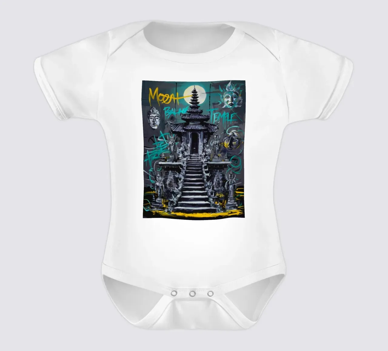 Tempio sacro body neonato maniche corte da Muse Fragments