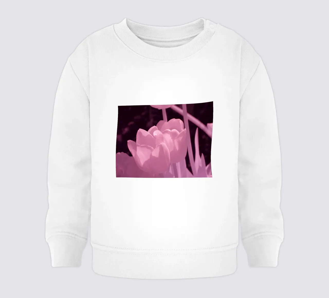 Delicati fiori di tulipano in luce infrarossa felpa neonato da Alexandra Joseph Fotomomente