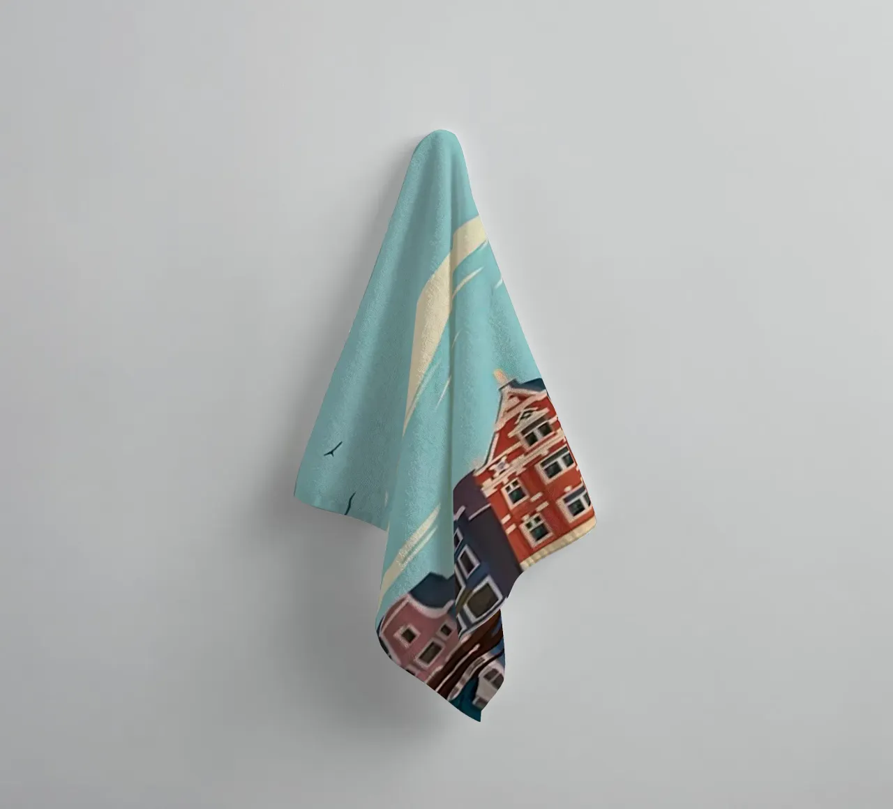 Amsterdam traditioneller Reisedruck - Niederlande Handtuch von Liliestudio