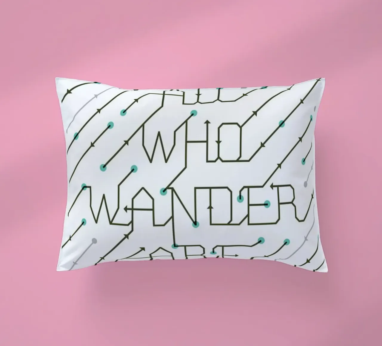 Not All Who Wander decorative cushion by 55Hi's