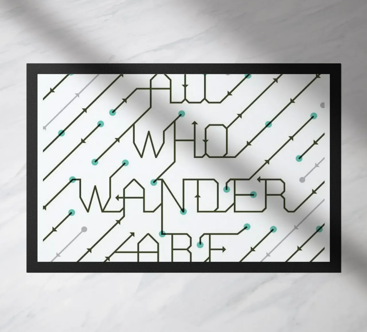 Not All Who Wander doormat by 55Hi's