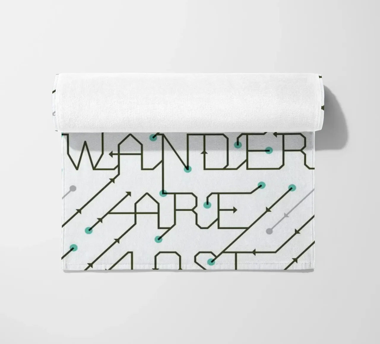 Not All Who Wander beach towel by 55Hi's