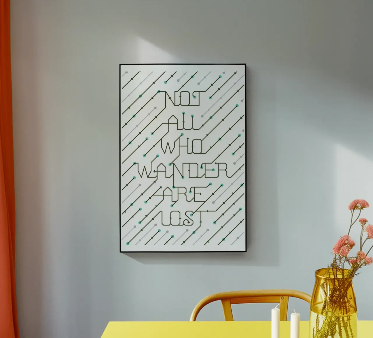 Not All Who Wander acrylic glass by 55Hi's