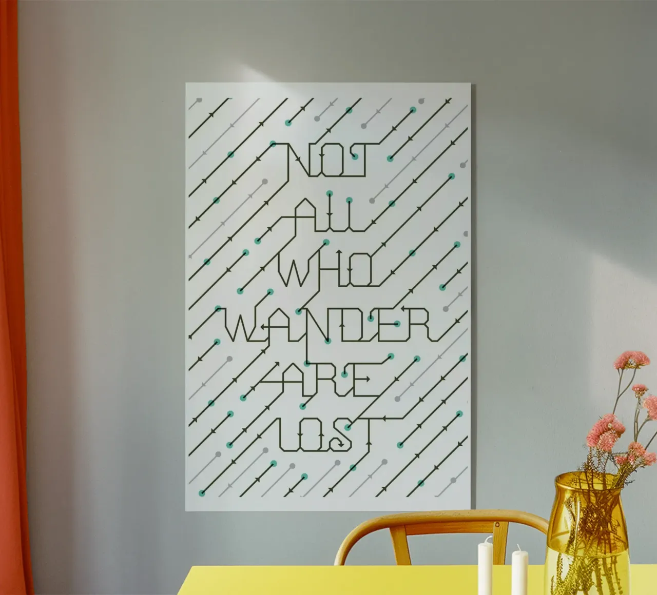Not All Who Wander acrylic glass by 55Hi's