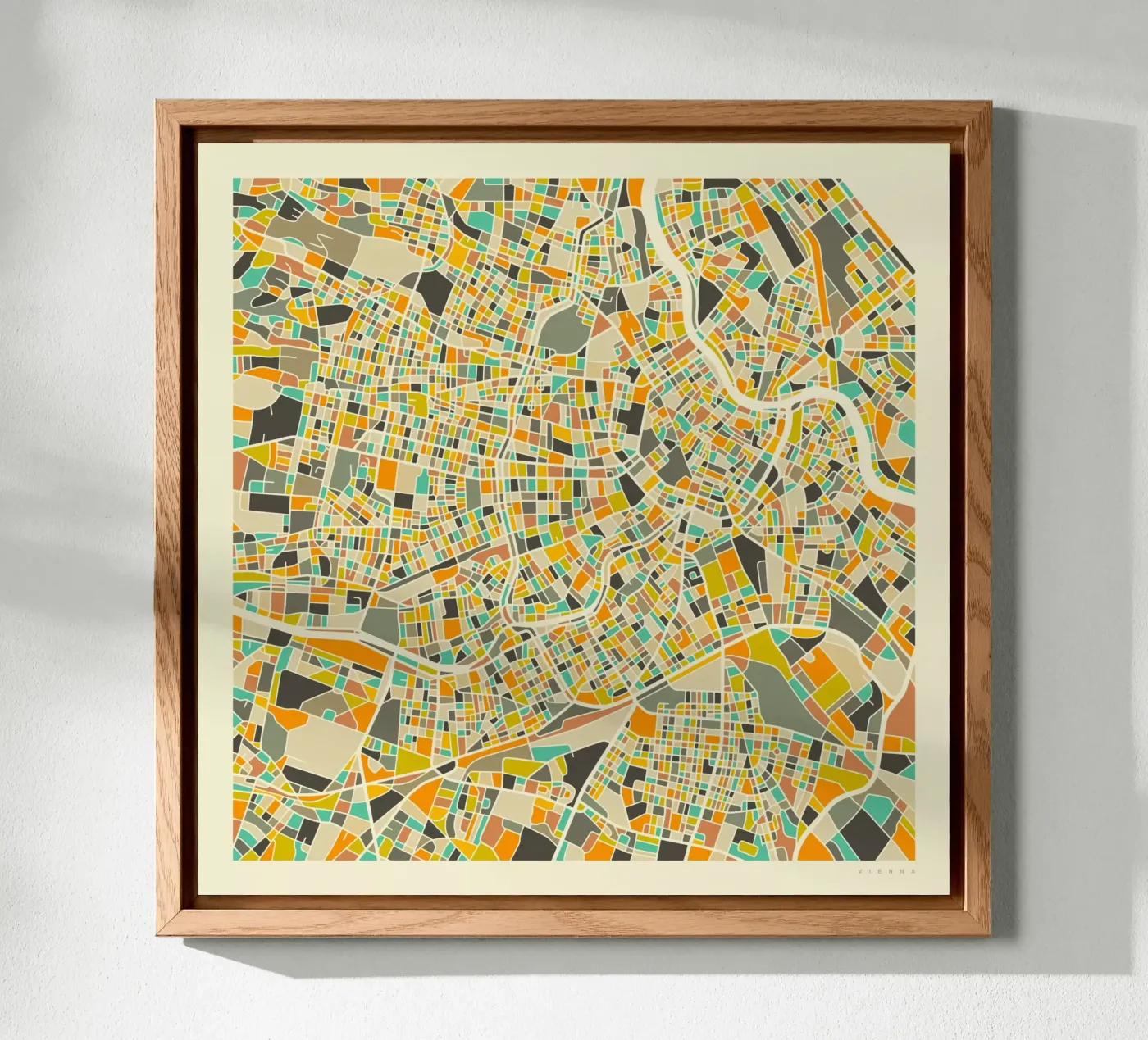 Vienna Map alluminio dibond da Jazzberry Blue