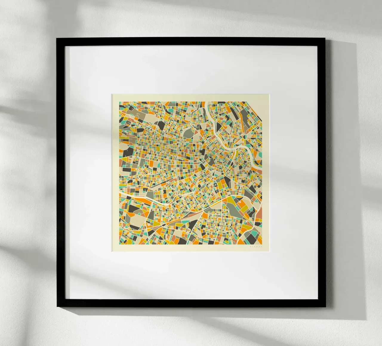 Vienna Map poster da Jazzberry Blue