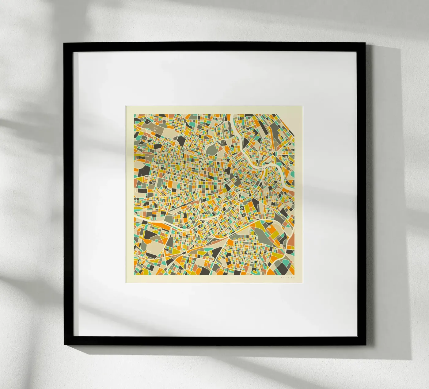 Vienna Map poster van Jazzberry Blue