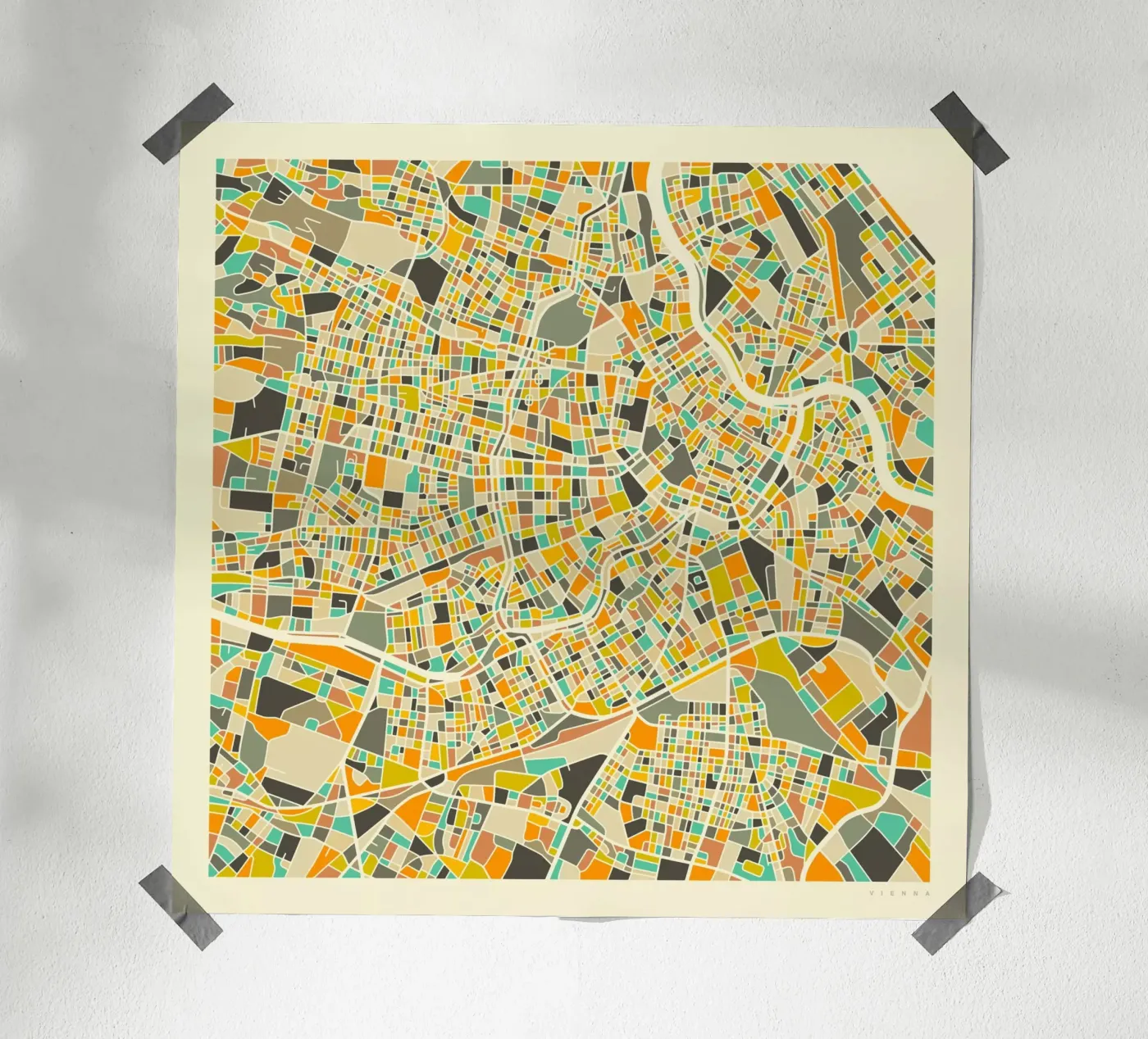 Vienna Map poster by Jazzberry Blue