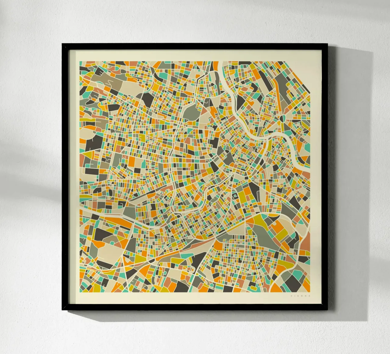 Vienna Map poster da Jazzberry Blue