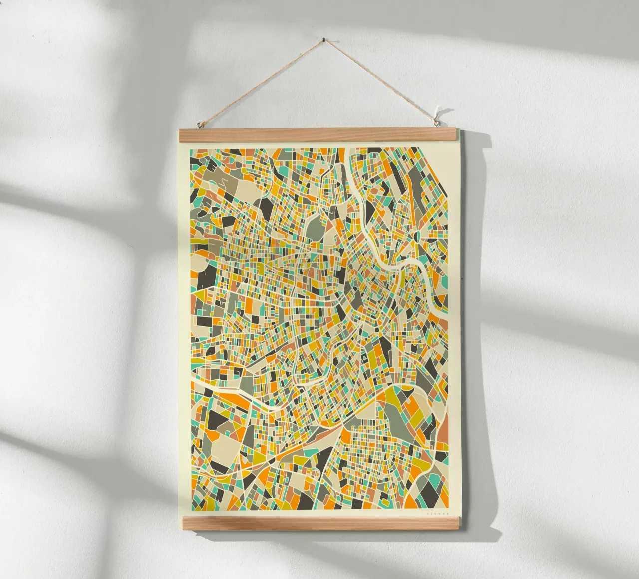 Vienna Map poster da Jazzberry Blue