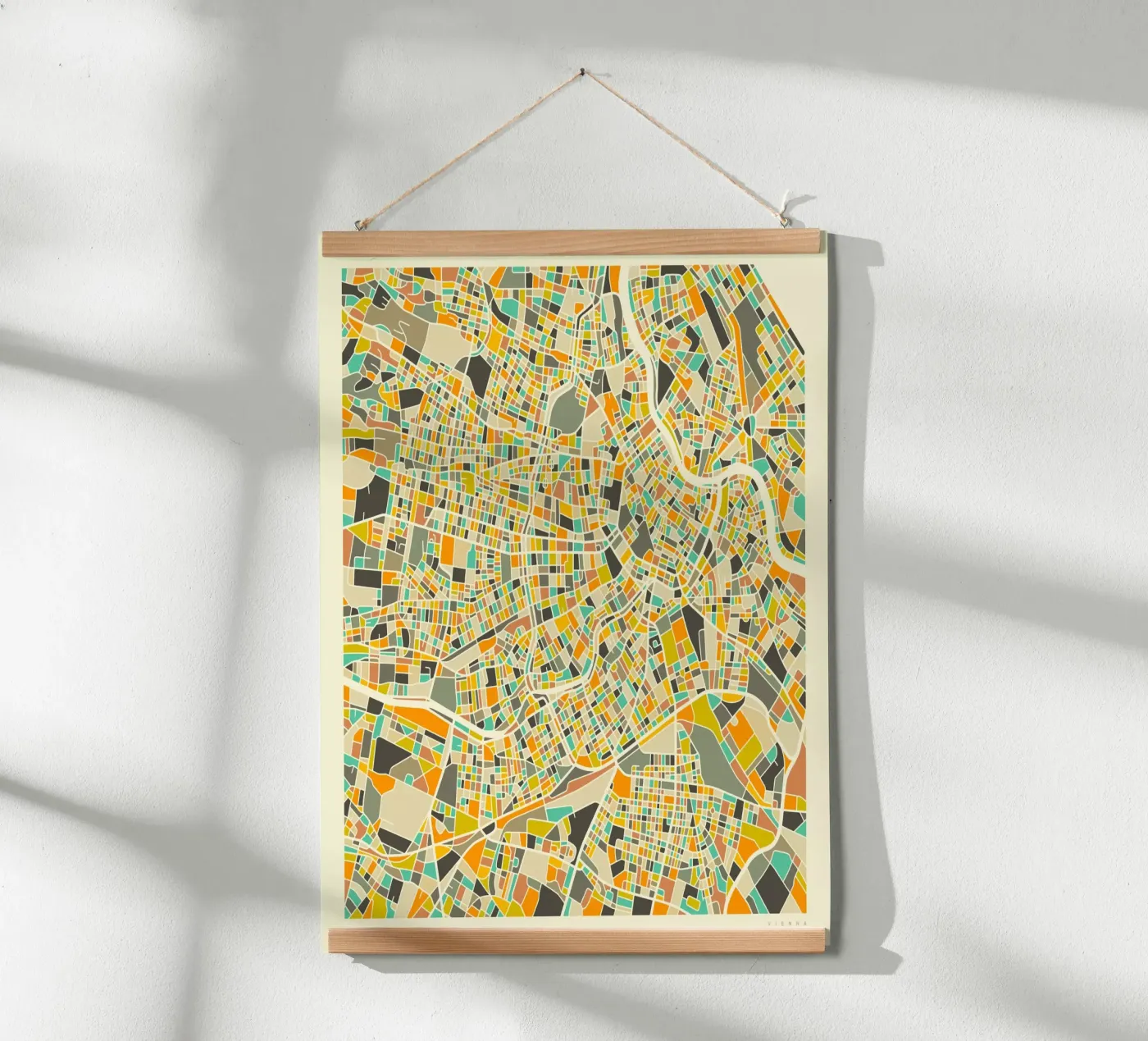 Vienna Map poster van Jazzberry Blue