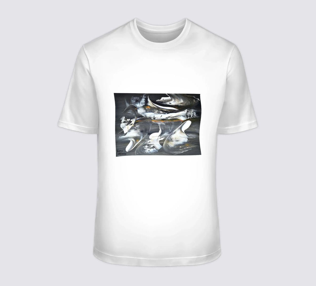 MESSAGE FROM THE HEART 17 t-shirt da Thierry Vobmann Abstract painting