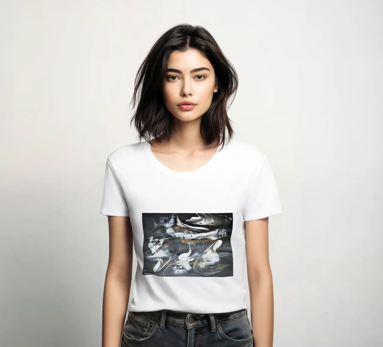 MESSAGE FROM THE HEART 17 t-shirt da donna da Thierry Vobmann Abstract painting