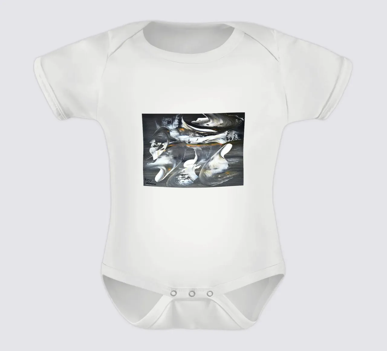 MESSAGE FROM THE HEART 17 body neonato maniche corte da Thierry Vobmann Abstract painting