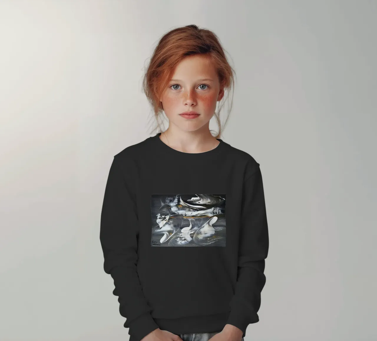 MESSAGE FROM THE HEART 17 felpa bambino da Thierry Vobmann Abstract painting