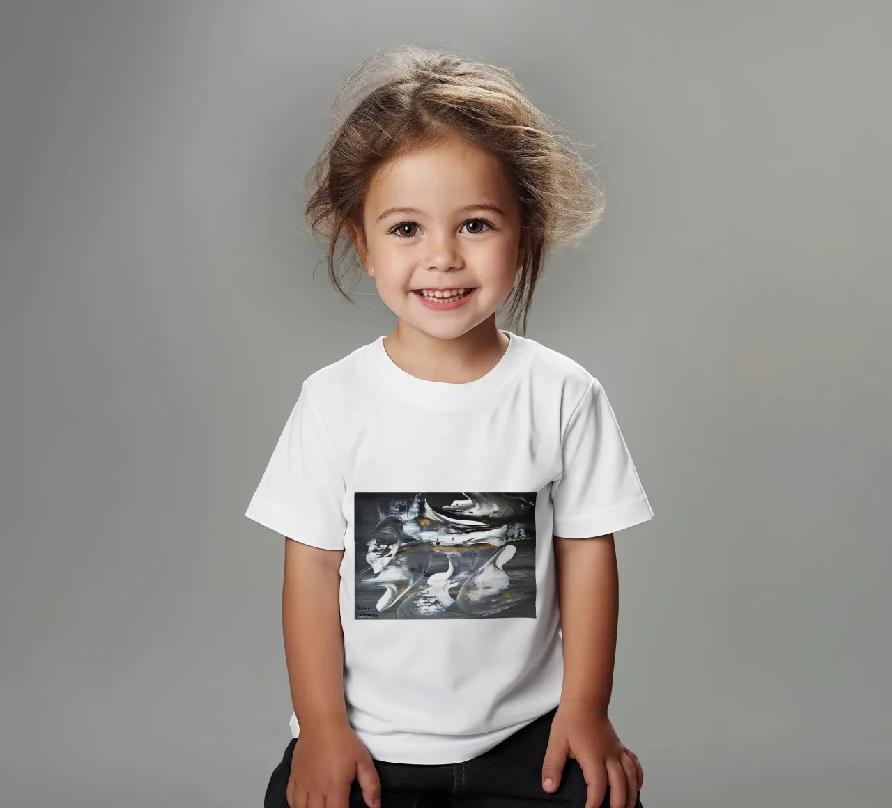 MESSAGE FROM THE HEART 17 t-shirt bambini da Thierry Vobmann Abstract painting