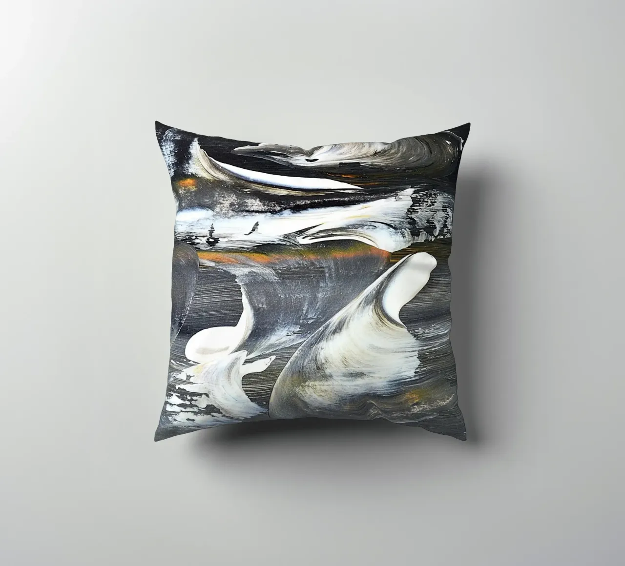 MESSAGE FROM THE HEART 17 cuscino da Thierry Vobmann Abstract painting