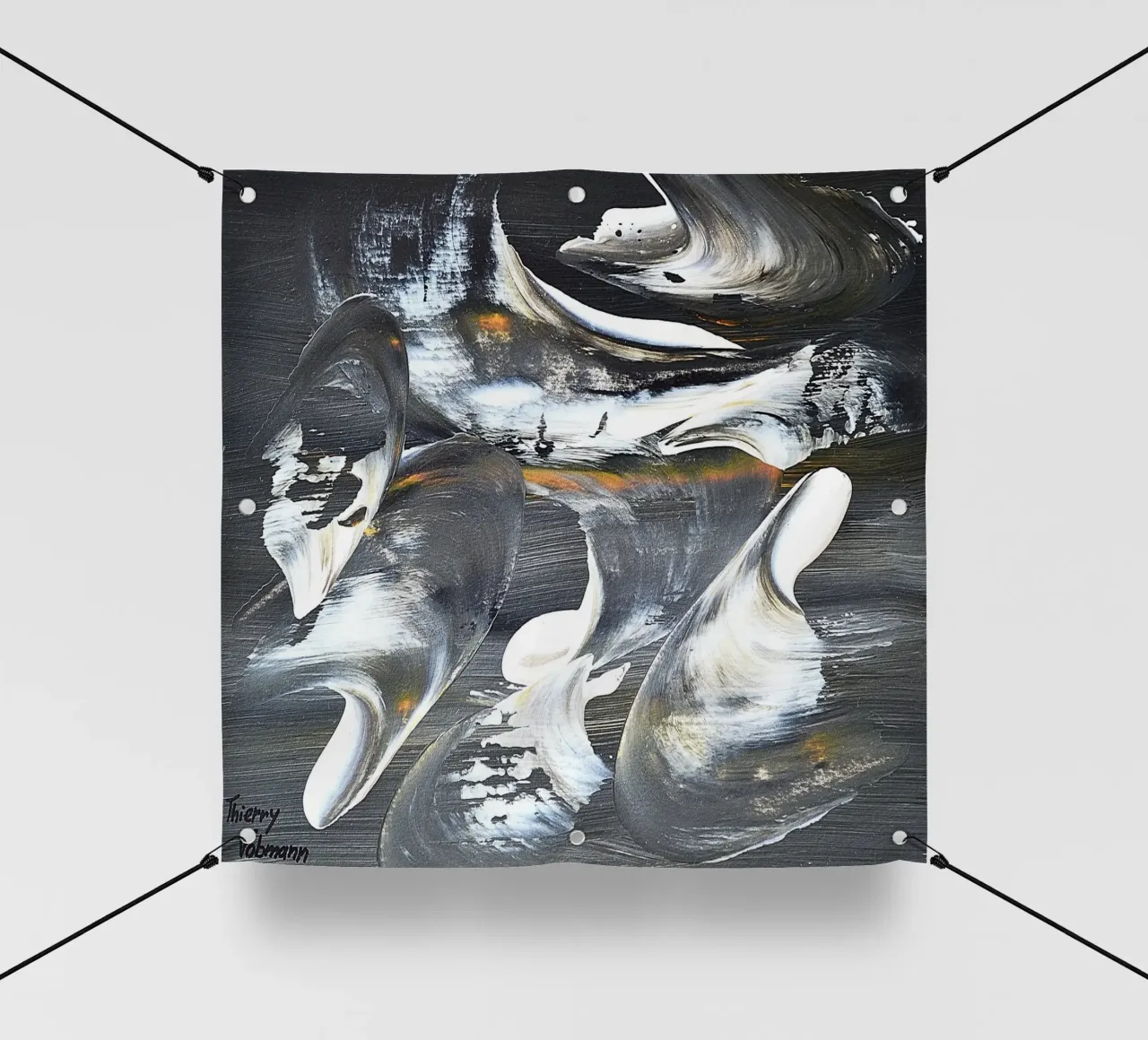 MESSAGE FROM THE HEART 17 telo in pvc da Thierry Vobmann Abstract painting