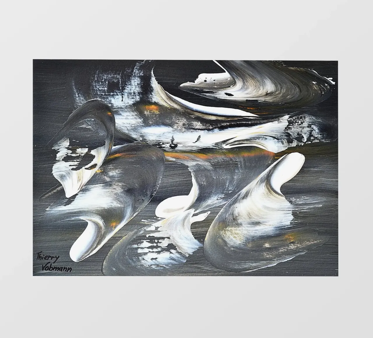 MESSAGE FROM THE HEART 17 telo in pvc da Thierry Vobmann Abstract painting