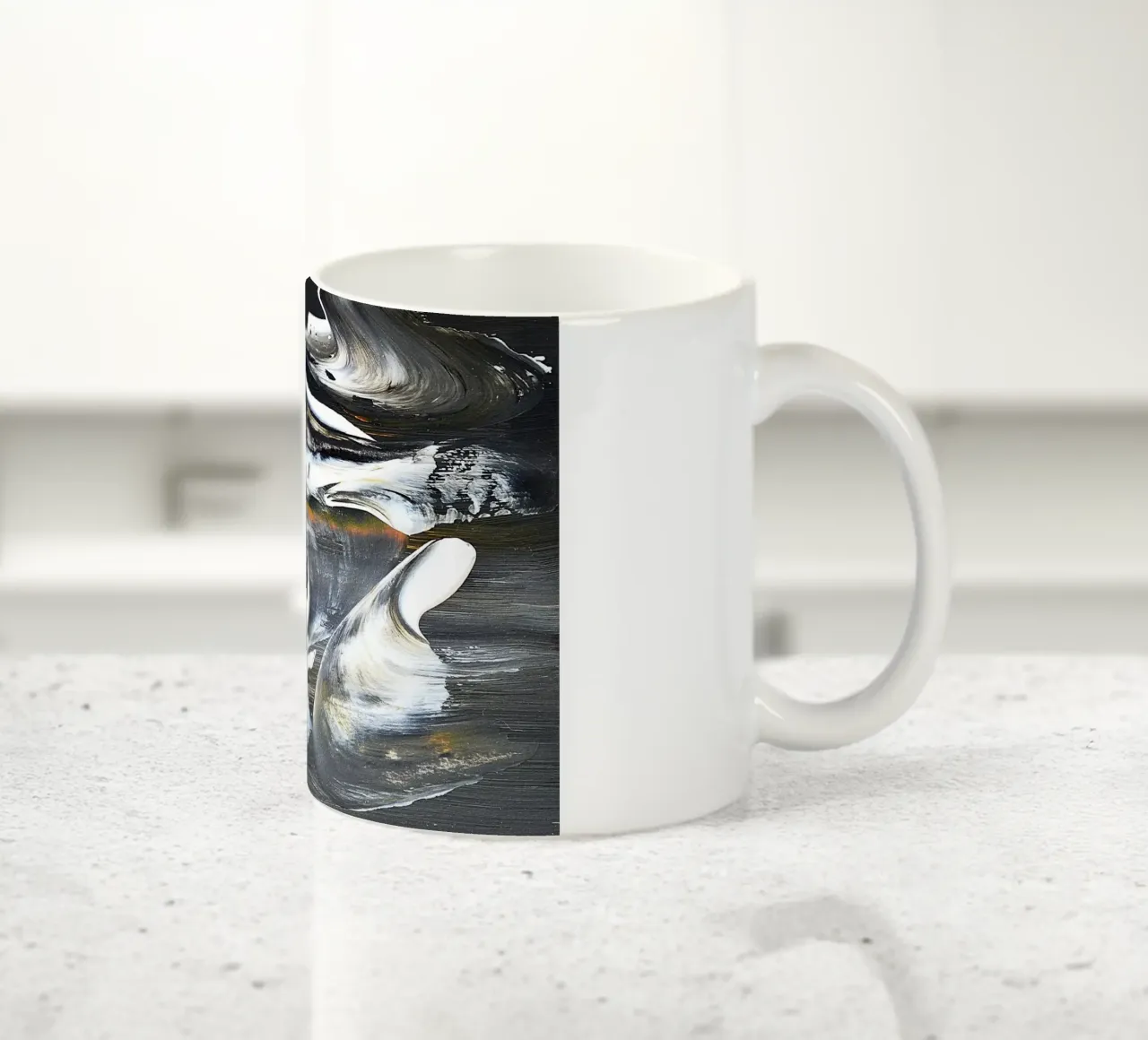 MESSAGE FROM THE HEART 17 Keramik Tasse von Thierry Vobmann Abstract painting