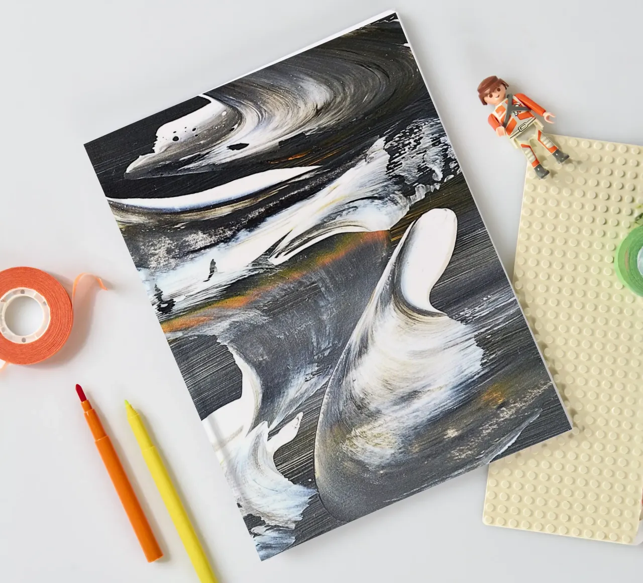 MESSAGE FROM THE HEART 17 notebook by Thierry Vobmann Abstract painting