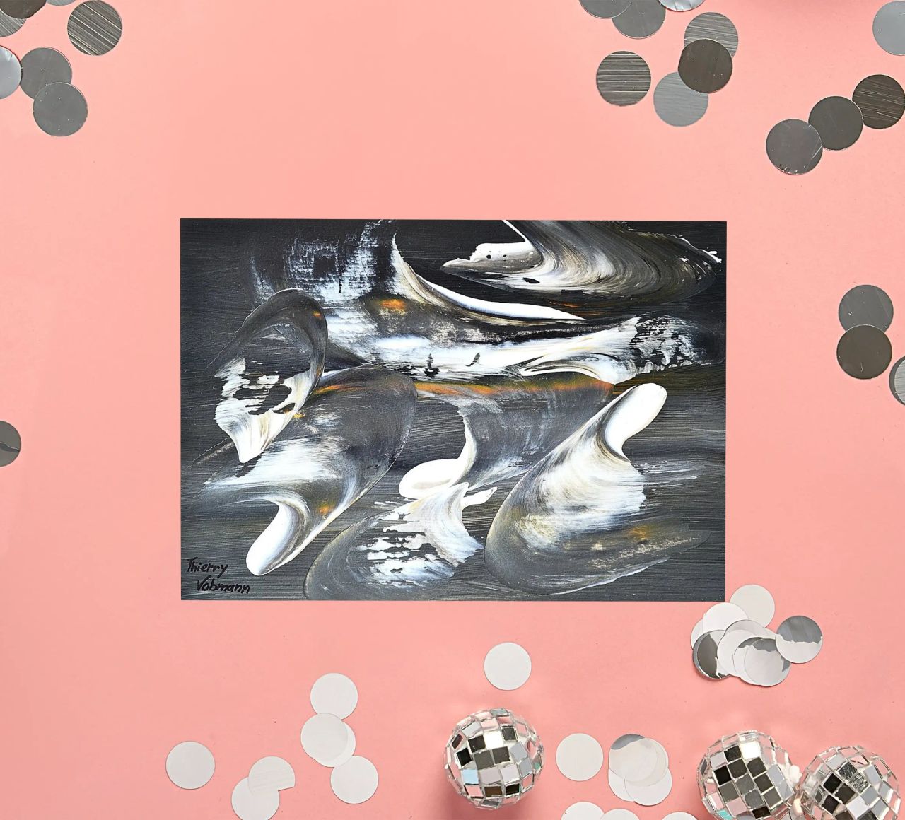MESSAGE FROM THE HEART 17 adesivo da Thierry Vobmann Abstract painting