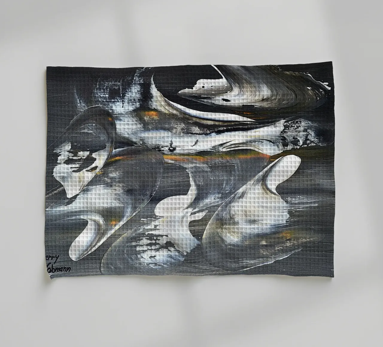 MESSAGE FROM THE HEART 17 canovaccio da cucina da Thierry Vobmann Abstract painting