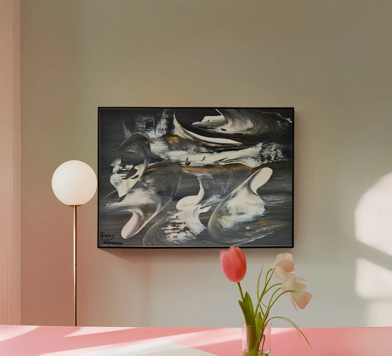 MESSAGE FROM THE HEART 17 plexiglass da Thierry Vobmann Abstract painting