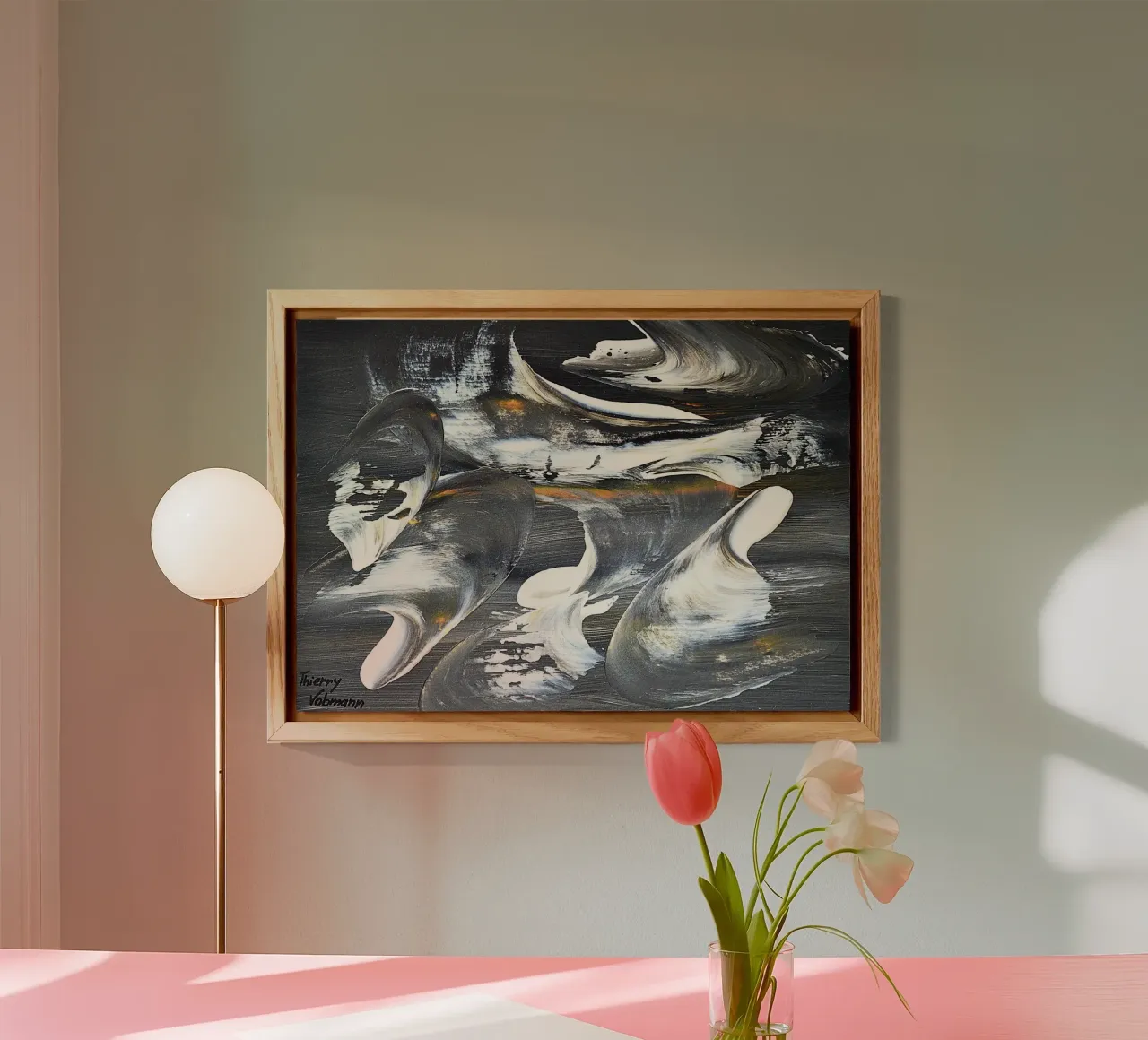 MESSAGE FROM THE HEART 17 Alu-Dibond von Thierry Vobmann Abstract painting
